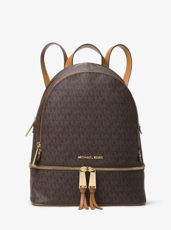 Damske Batohy Michael Kors Rhea Medium Logo Hnede - Kabelky Michael Kors Slevy | CXUTW-1946